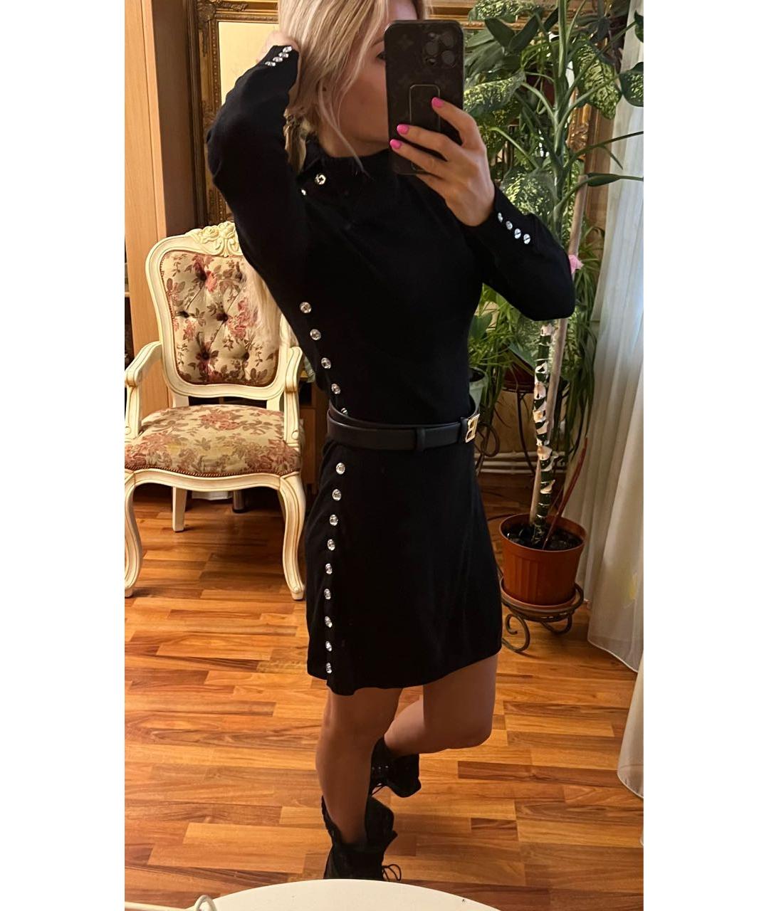 AZZARO Черное кашемировое повседневное платье, фото 6