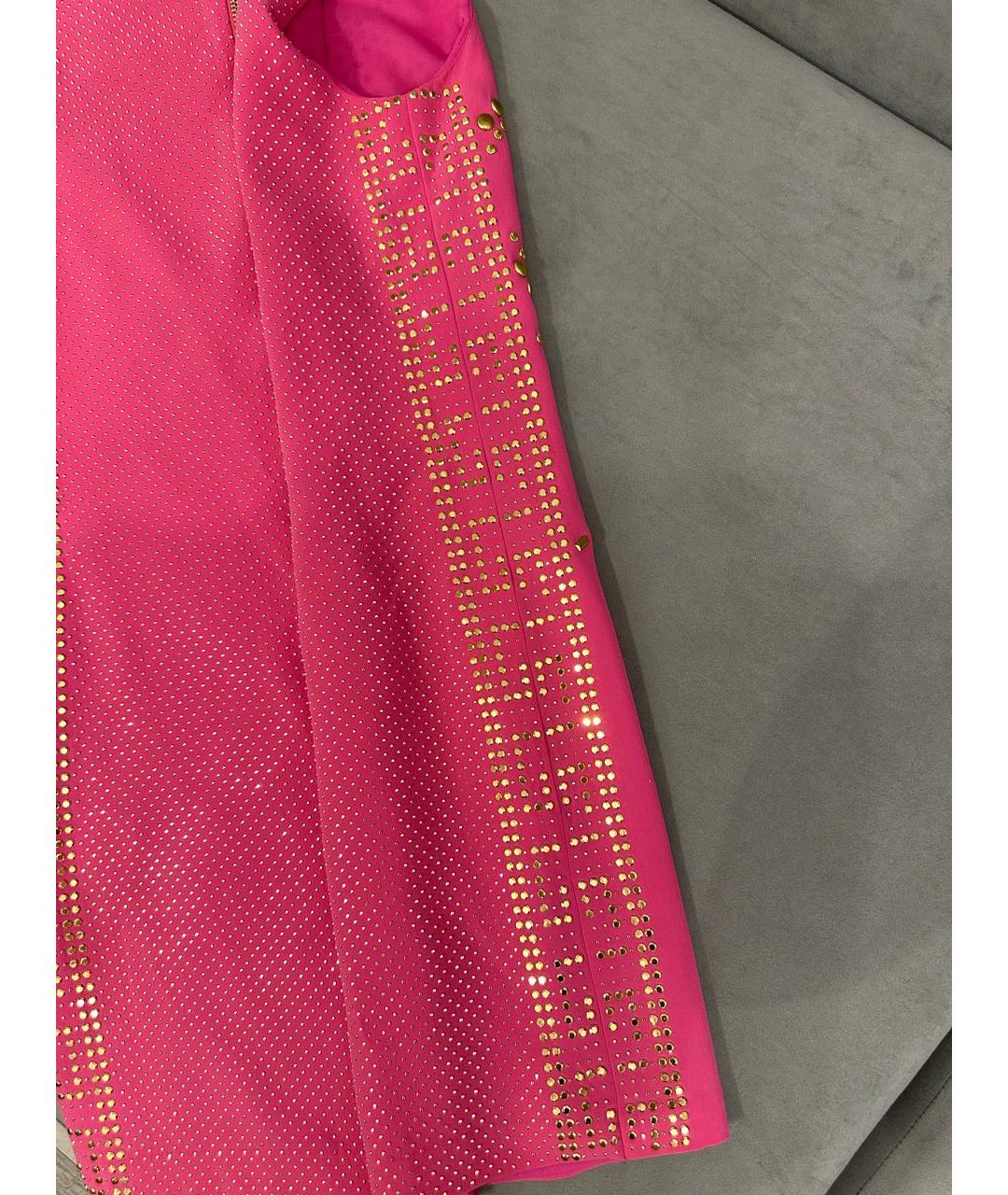 VERSACE Розовое шелковое коктейльное платье, фото 7