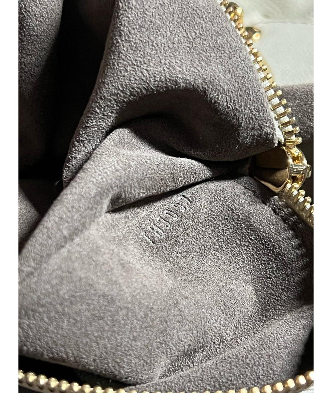 LOUIS VUITTON Бежевая кожаная сумка тоут, фото 8