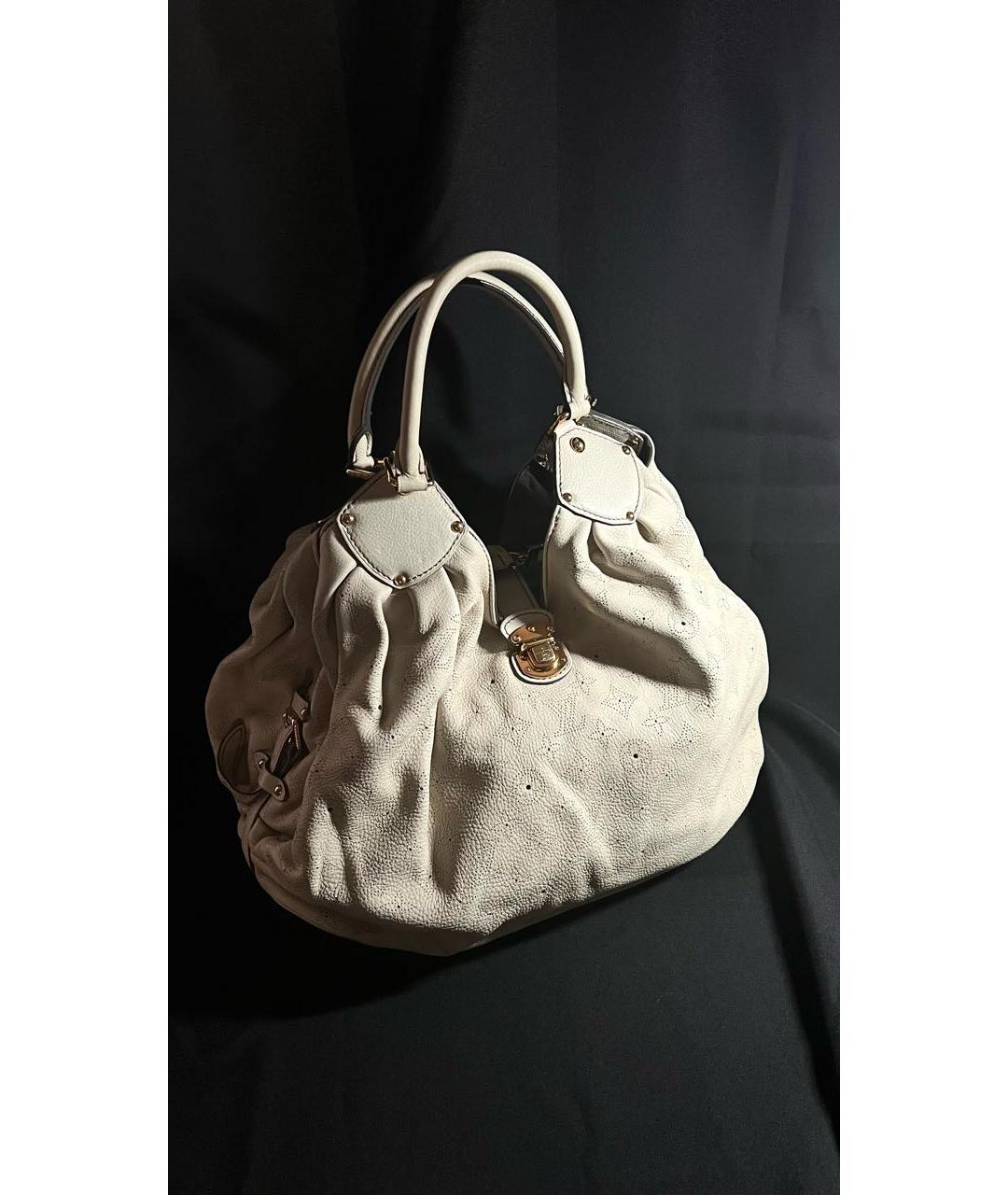 LOUIS VUITTON Бежевая кожаная сумка тоут, фото 2