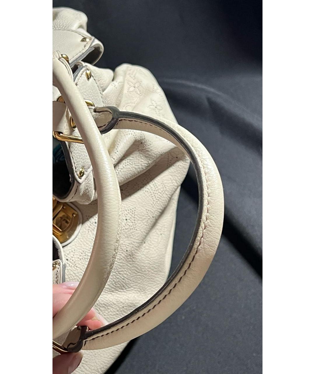 LOUIS VUITTON Бежевая кожаная сумка тоут, фото 6