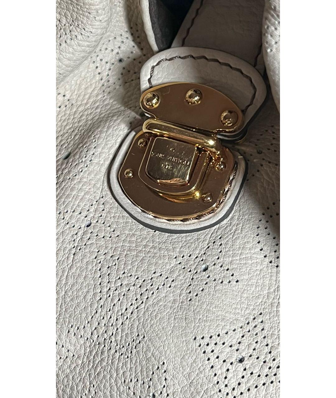 LOUIS VUITTON Бежевая кожаная сумка тоут, фото 5