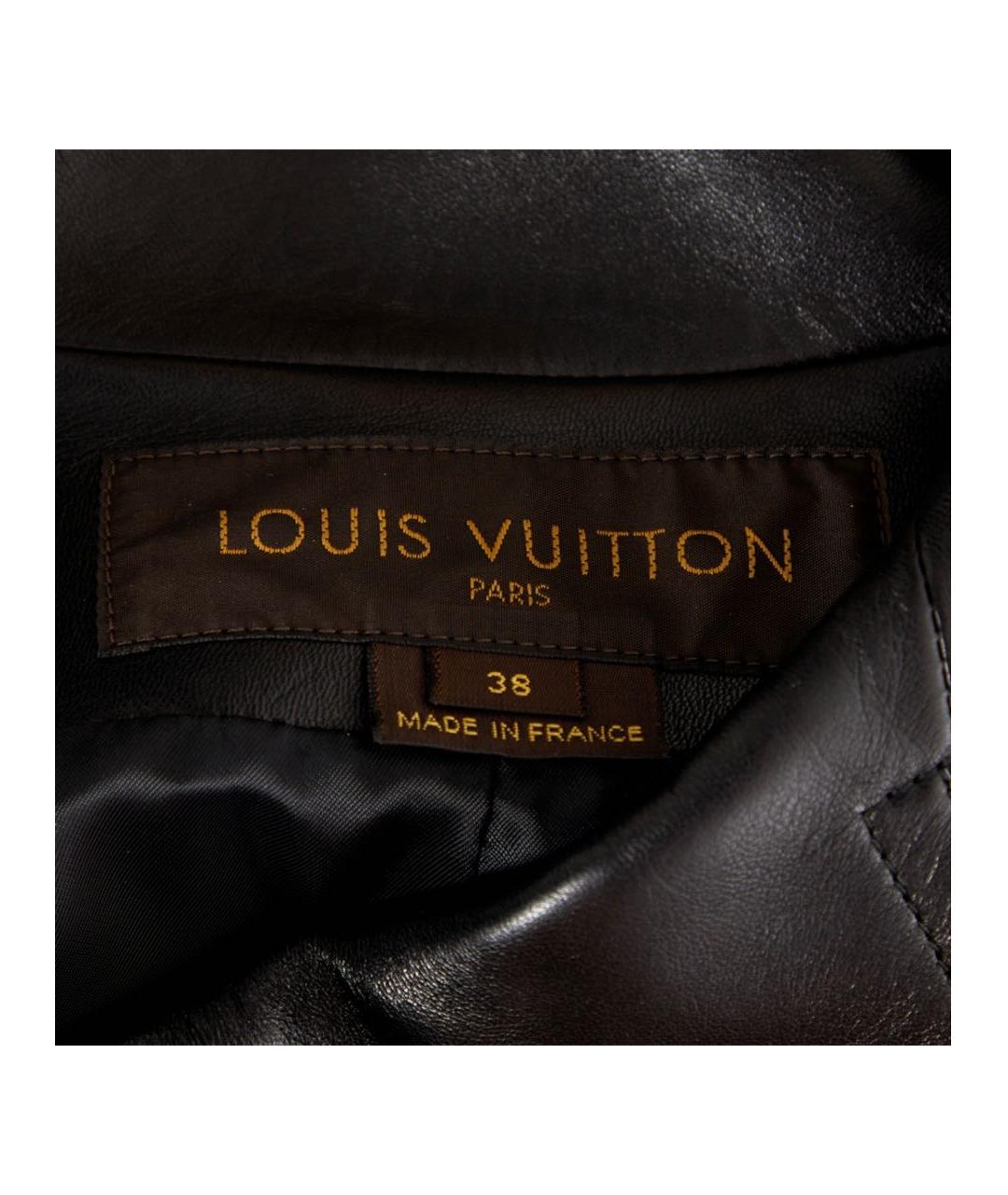 LOUIS VUITTON Черная кожаная куртка, фото 3