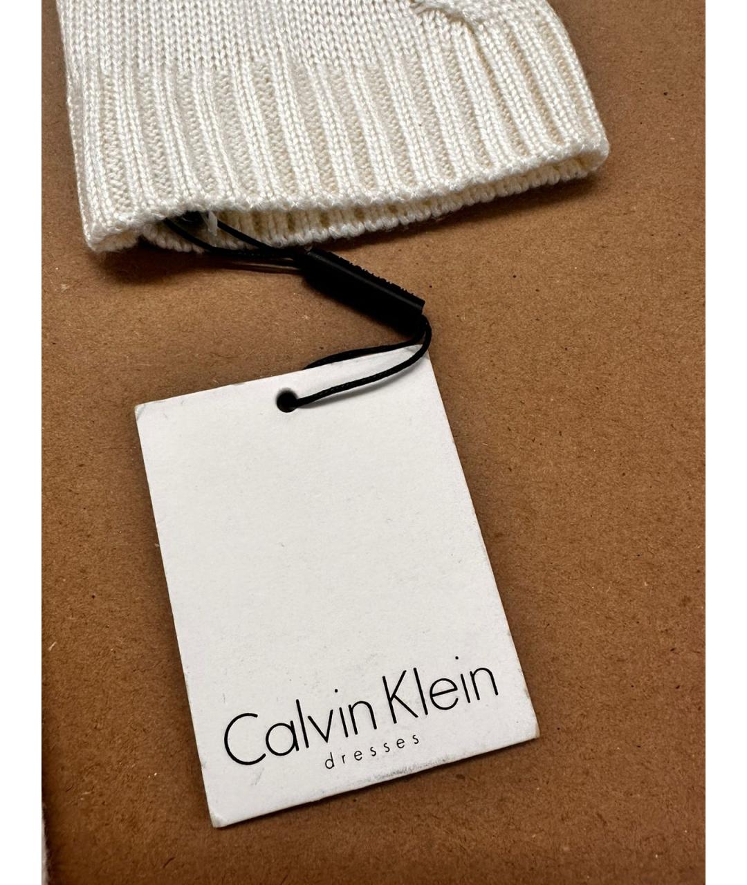 CALVIN KLEIN Белое повседневное платье, фото 5