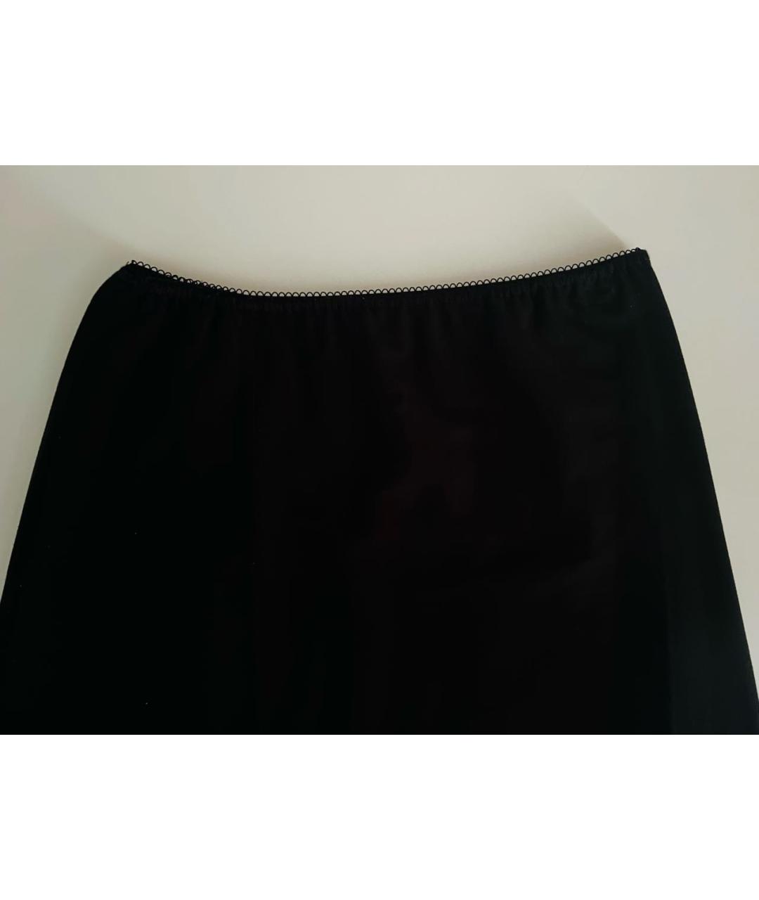 HELMUT LANG Черная полиамидовая юбка мини, фото 3