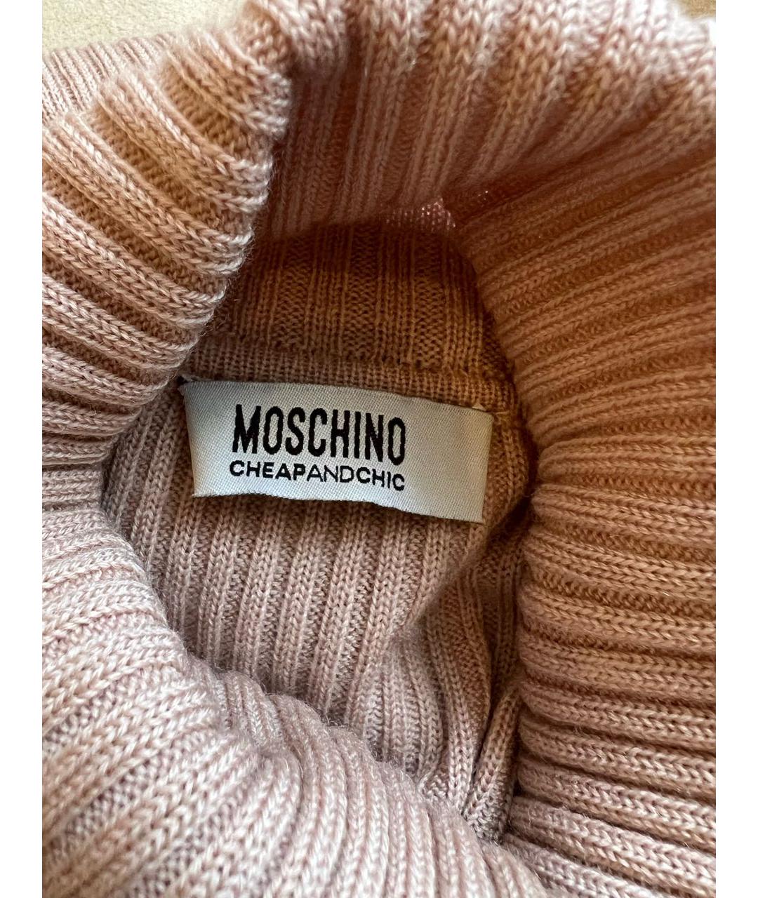 MOSCHINO Розовая шерстяная водолазка, фото 3