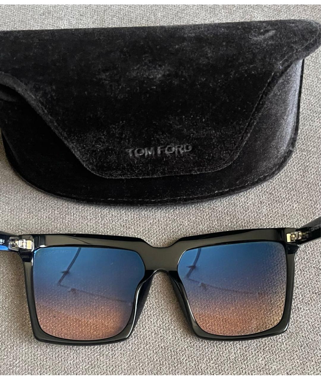 TOM FORD Коричневые пластиковые солнцезащитные очки, фото 3