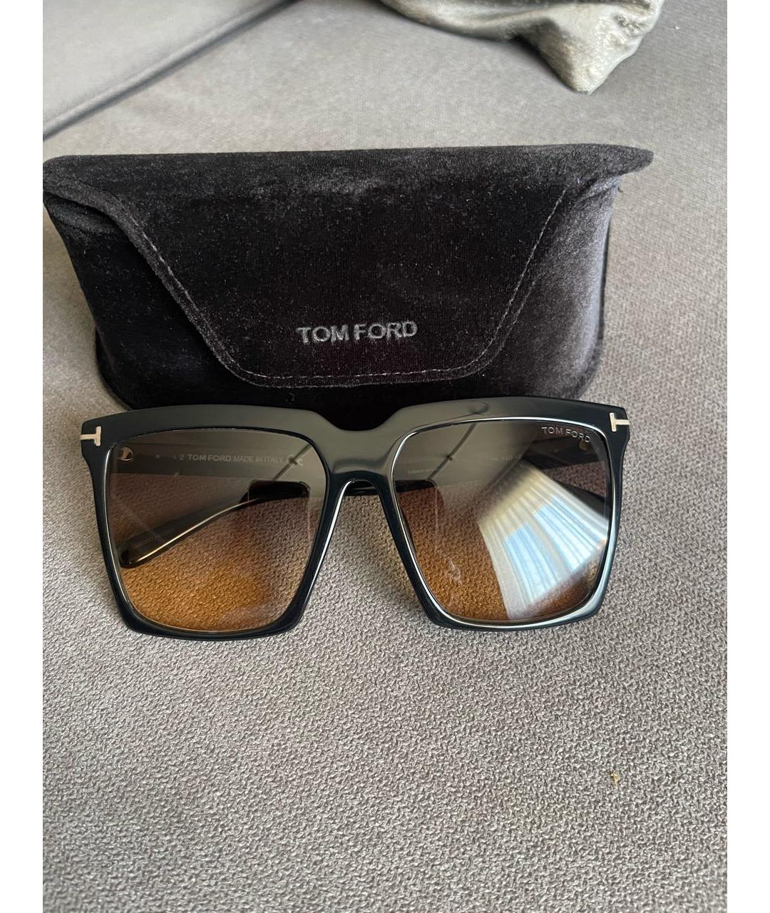 TOM FORD Коричневые пластиковые солнцезащитные очки, фото 5