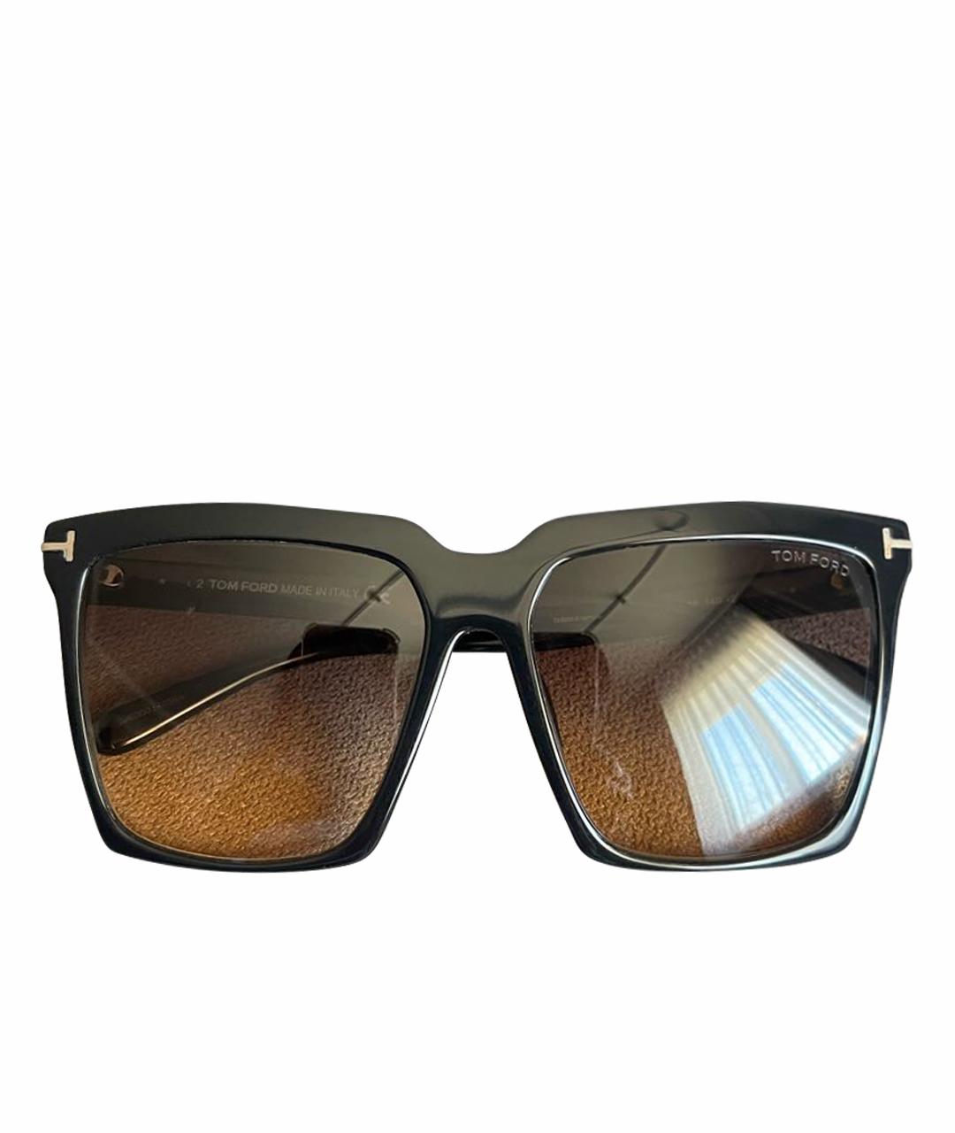 TOM FORD Коричневые пластиковые солнцезащитные очки, фото 1