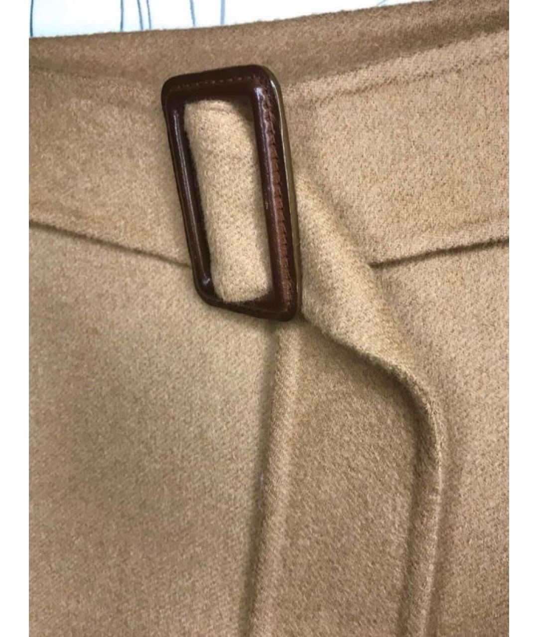 'S MAX MARA Бежевая шерстяная юбка миди, фото 4