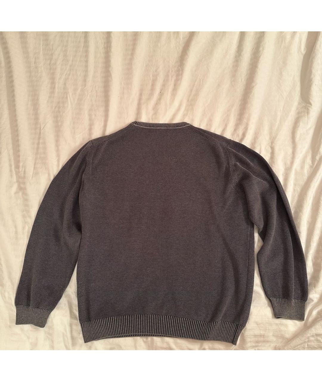 TRUSSARDI Серый хлопковый джемпер / свитер, фото 2