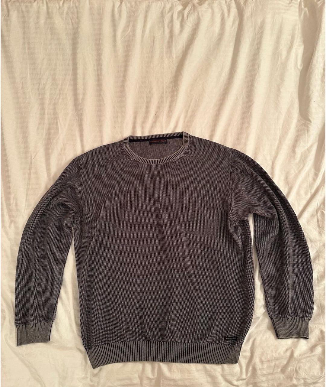 TRUSSARDI Серый хлопковый джемпер / свитер, фото 8