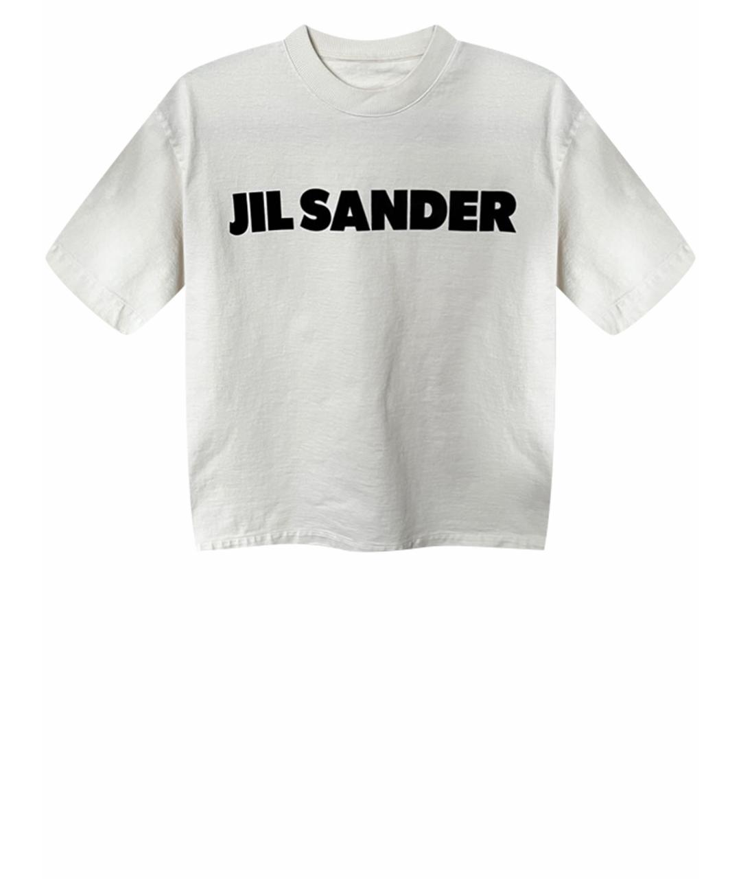 JIL SANDER Белая хлопковая футболка, фото 1