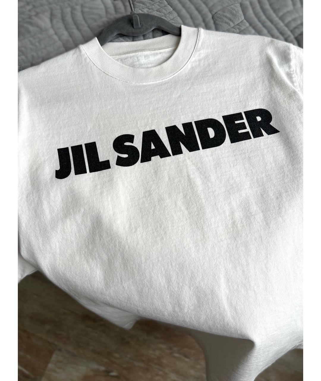 JIL SANDER Белая хлопковая футболка, фото 2