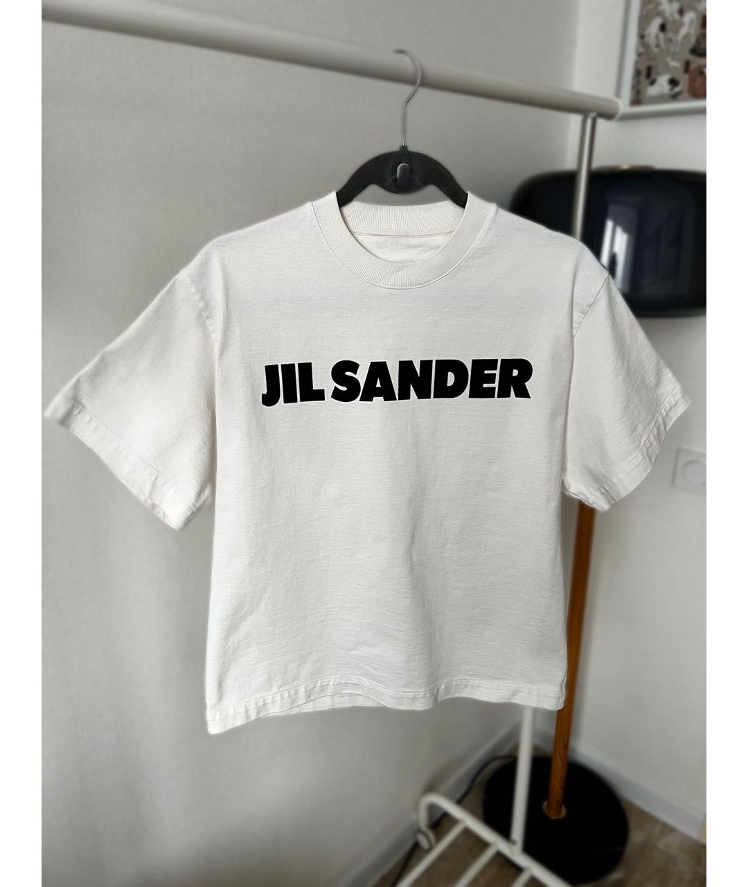 JIL SANDER Белая хлопковая футболка, фото 6