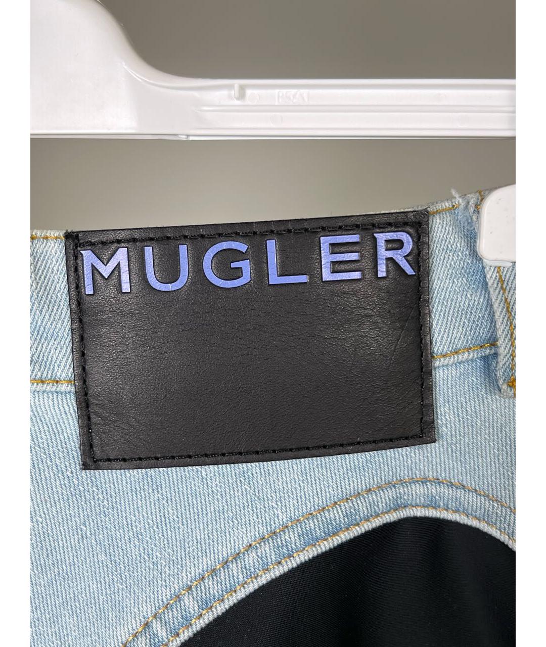MUGLER Синие прямые джинсы, фото 2