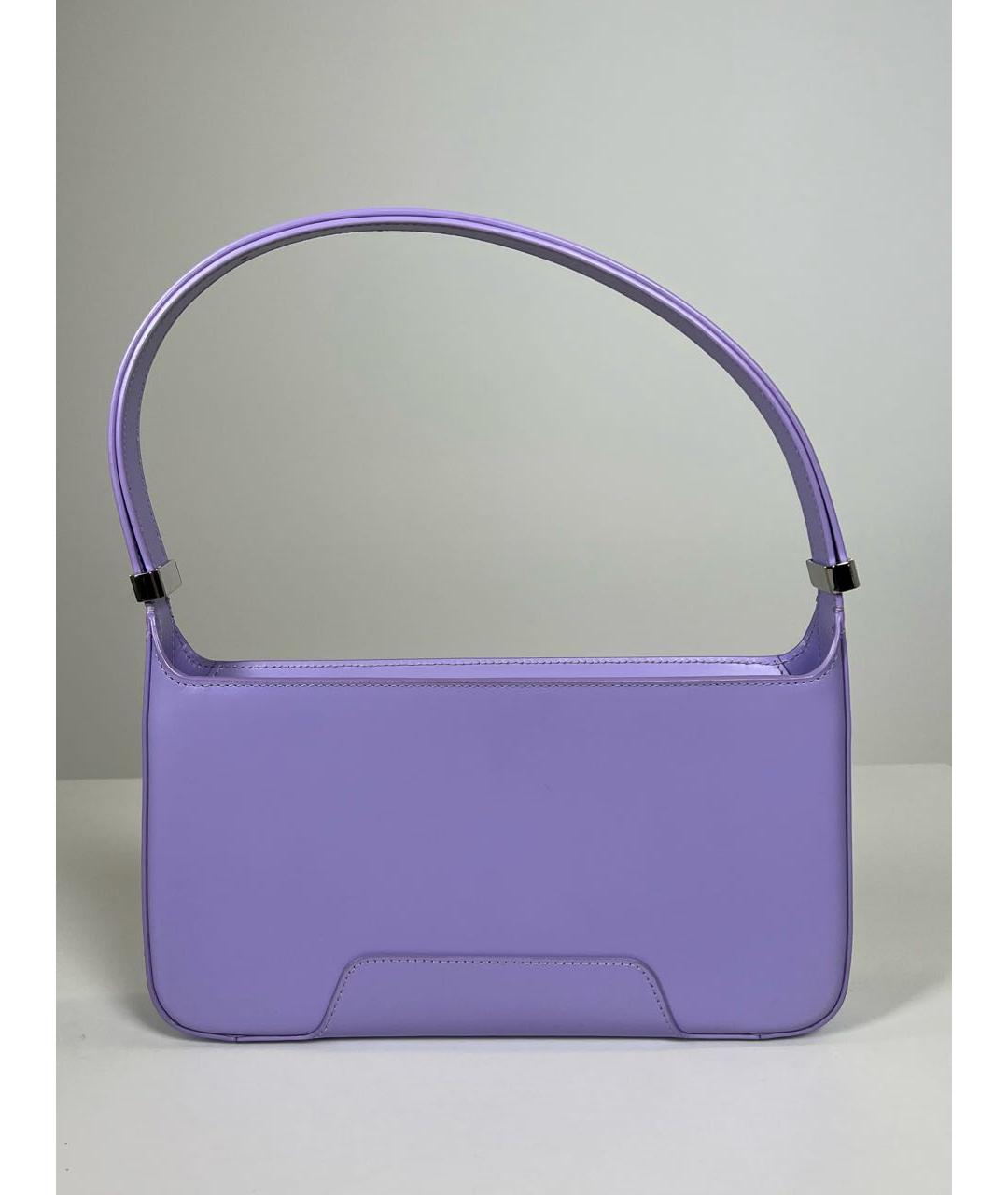 BURBERRY Фиолетовая кожаная сумка с короткими ручками, фото 2