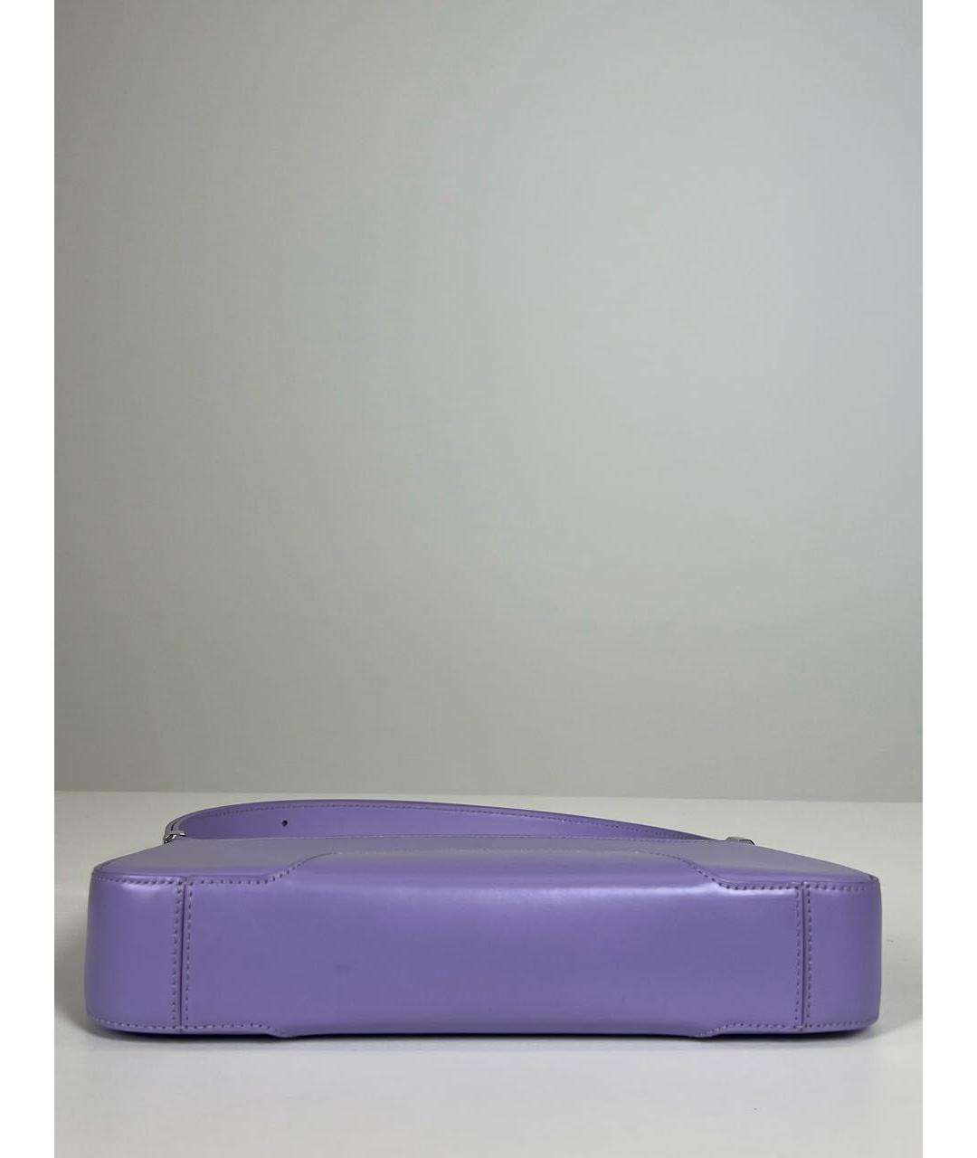BURBERRY Фиолетовая кожаная сумка с короткими ручками, фото 4