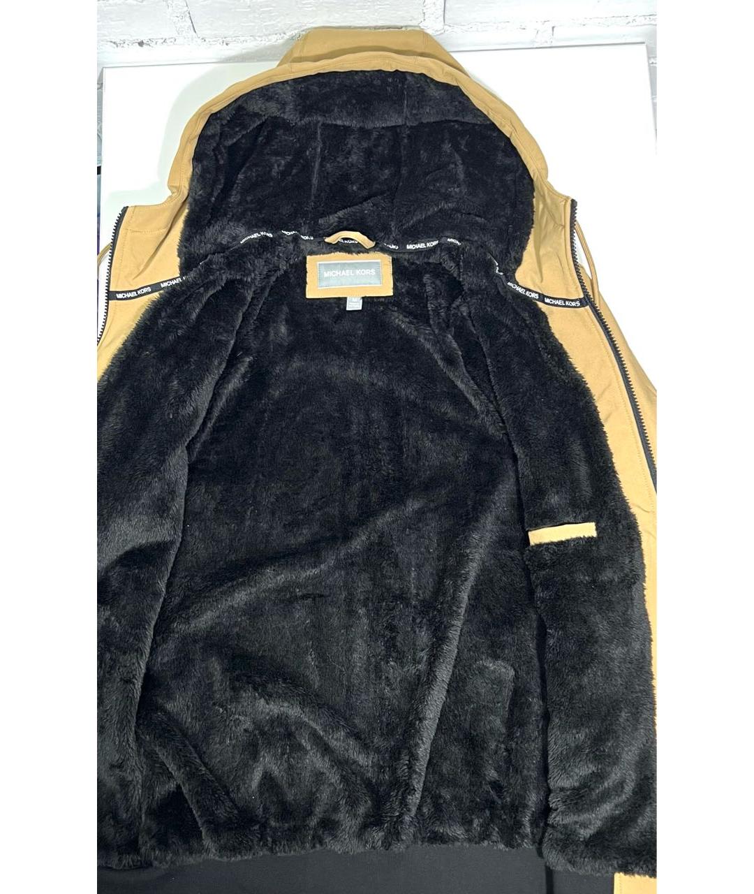 MICHAEL KORS Горчичная полиэстеровая куртка, фото 4