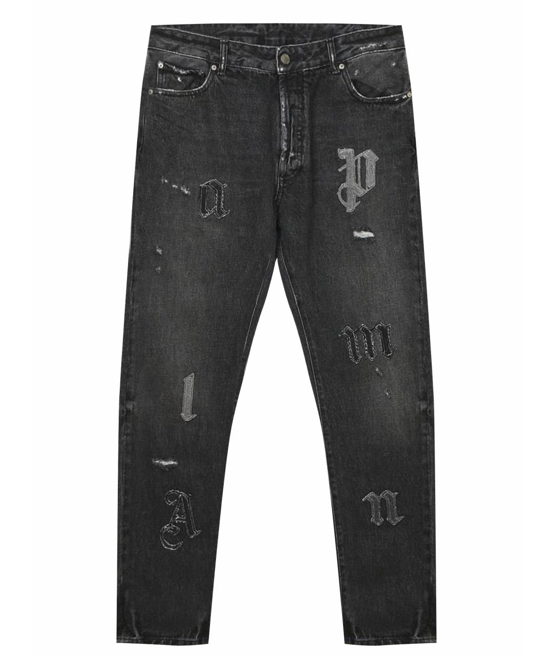PALM ANGELS Черные хлопко-полиэстеровые джинсы, фото 1
