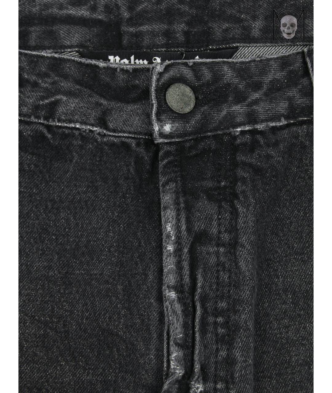 PALM ANGELS Черные хлопко-полиэстеровые джинсы, фото 4