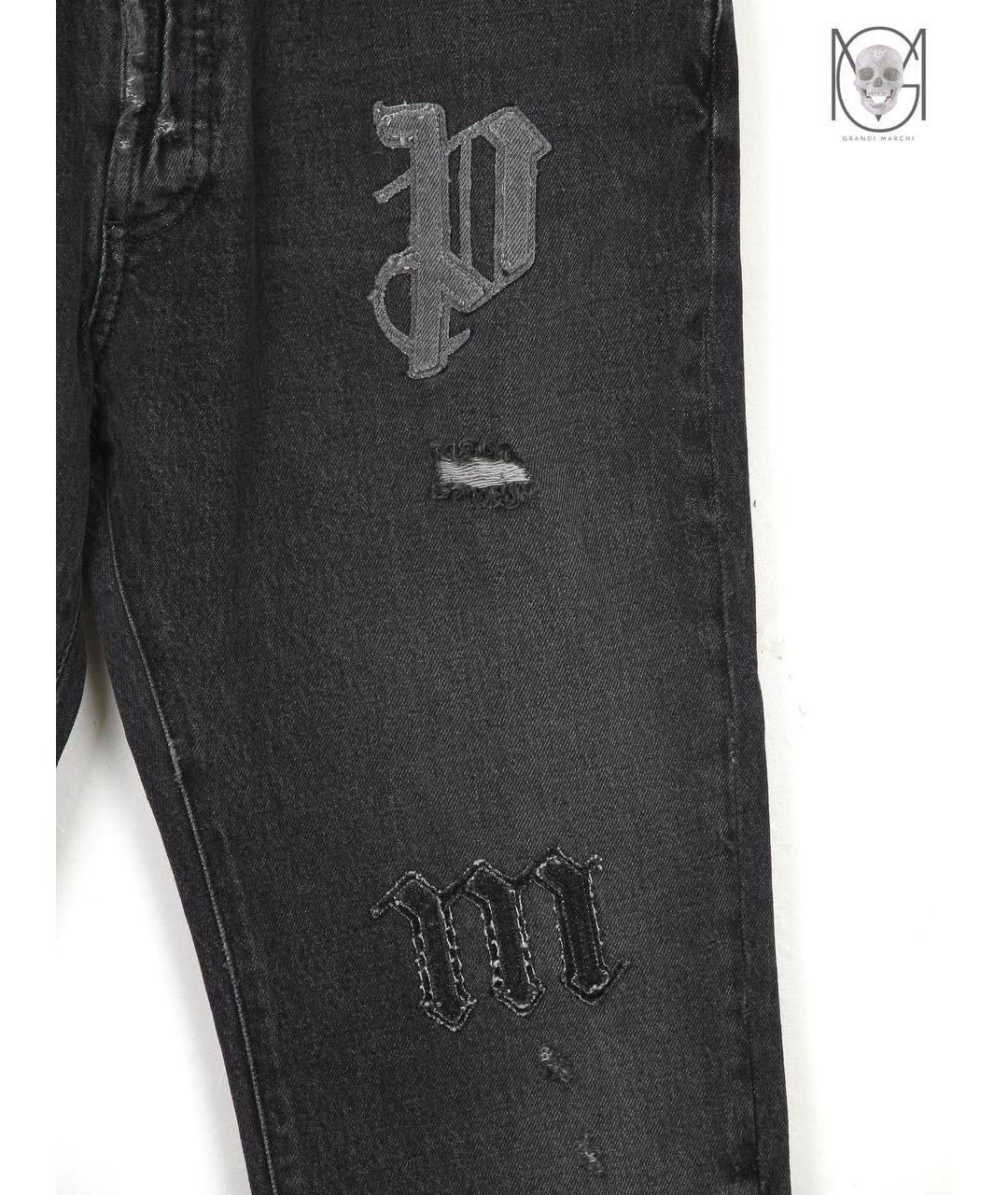 PALM ANGELS Черные хлопко-полиэстеровые джинсы, фото 5