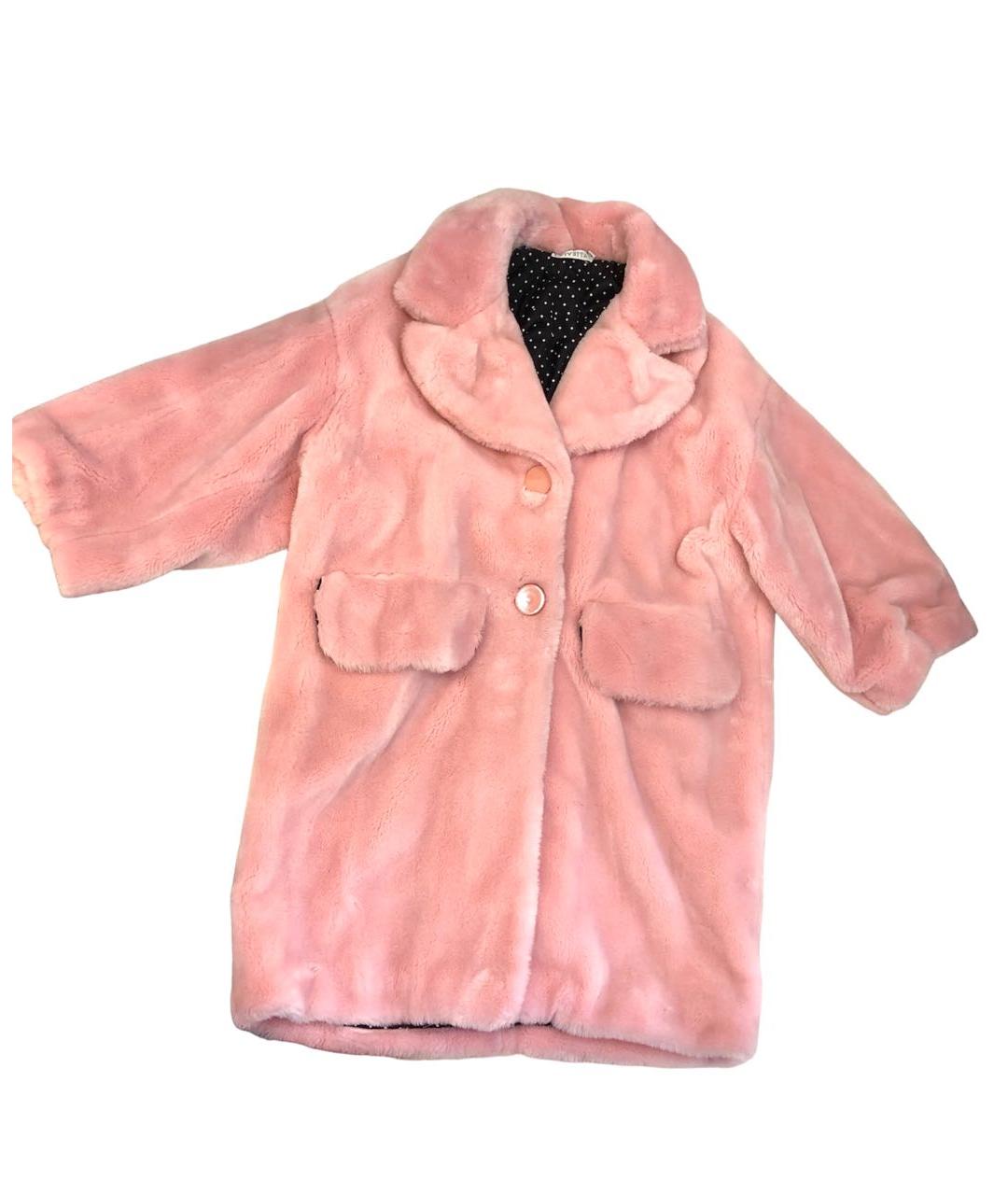 VIVETTA Розовое меховое пальто, фото 2