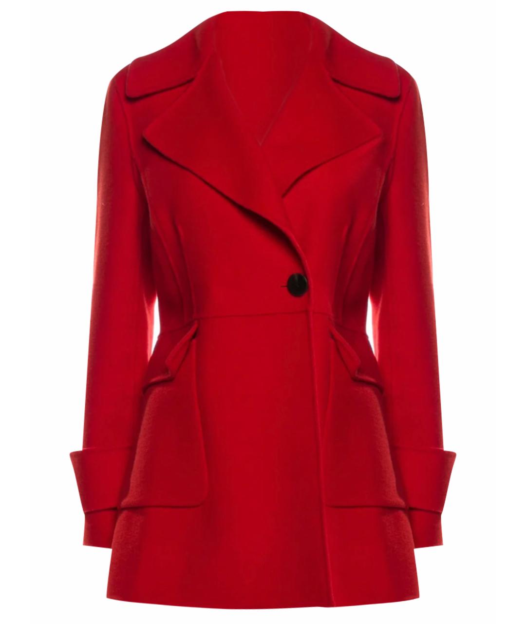 DIANE VON FURSTENBERG Красное шерстяное пальто, фото 1
