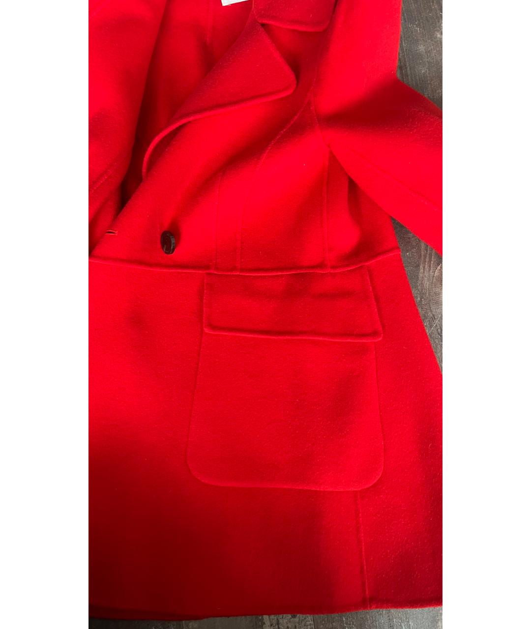DIANE VON FURSTENBERG Красное шерстяное пальто, фото 8