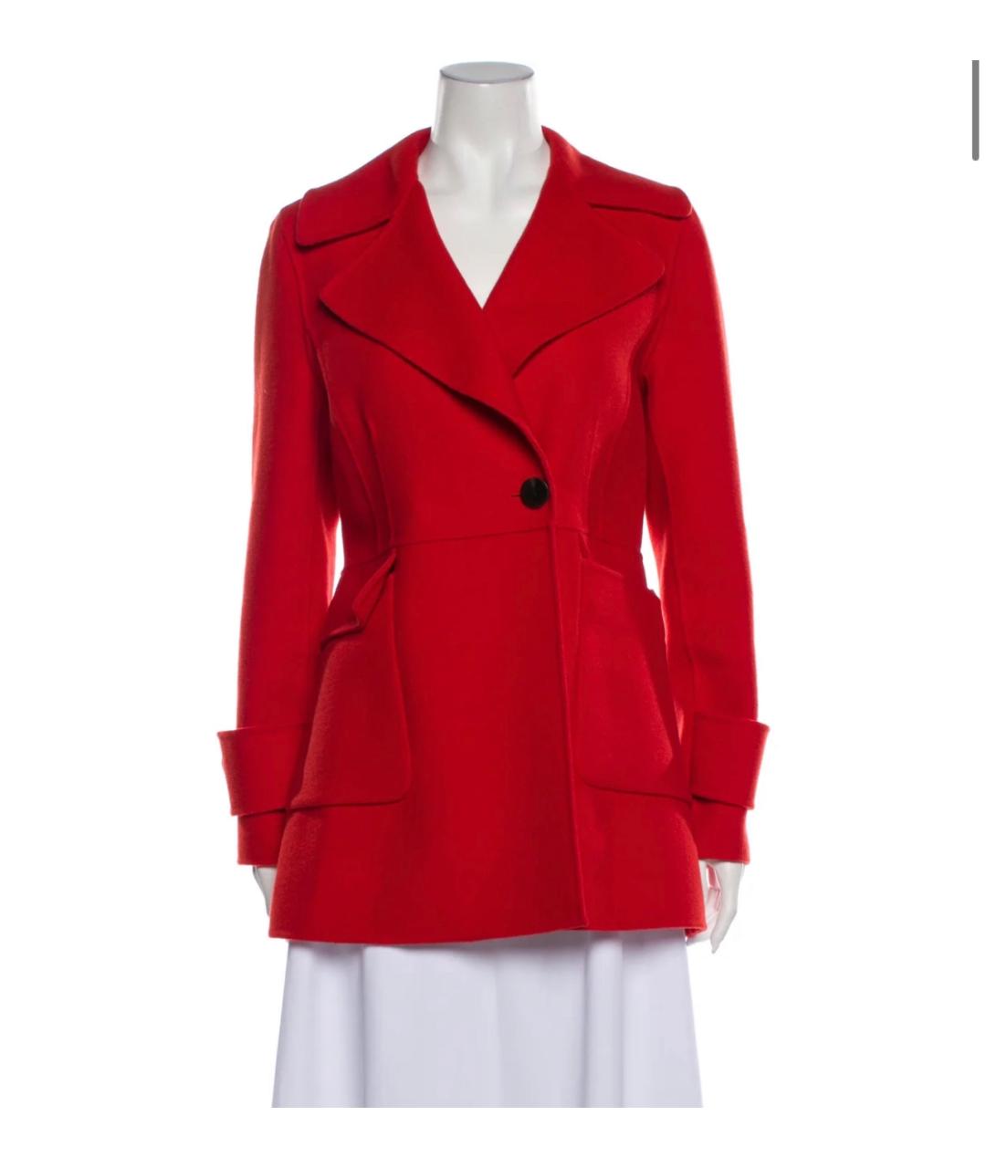 DIANE VON FURSTENBERG Красное шерстяное пальто, фото 2