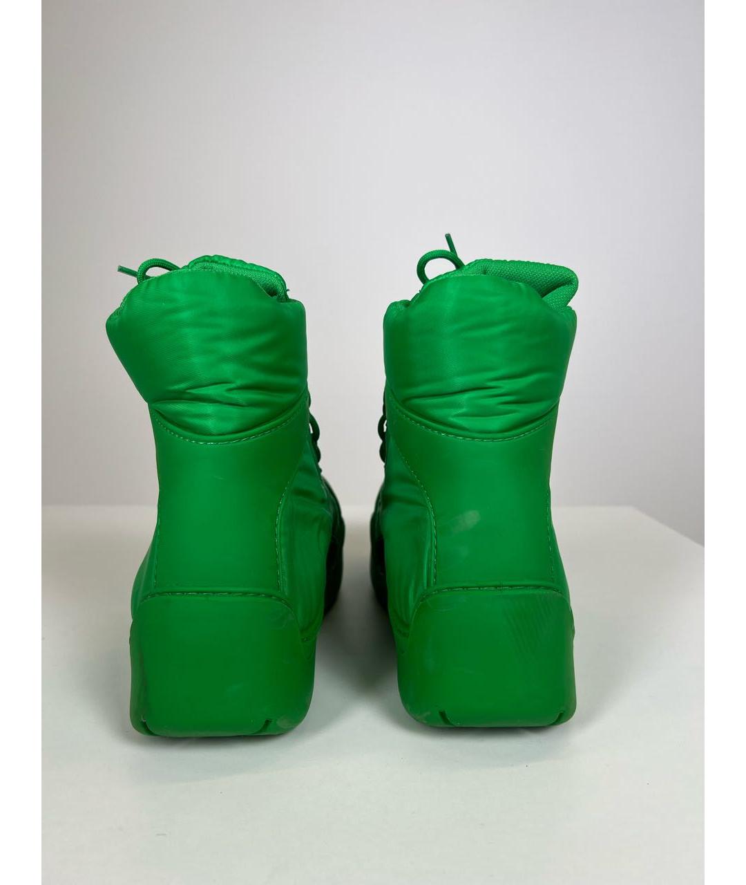 BOTTEGA VENETA Зеленые высокие кроссовки / кеды, фото 3