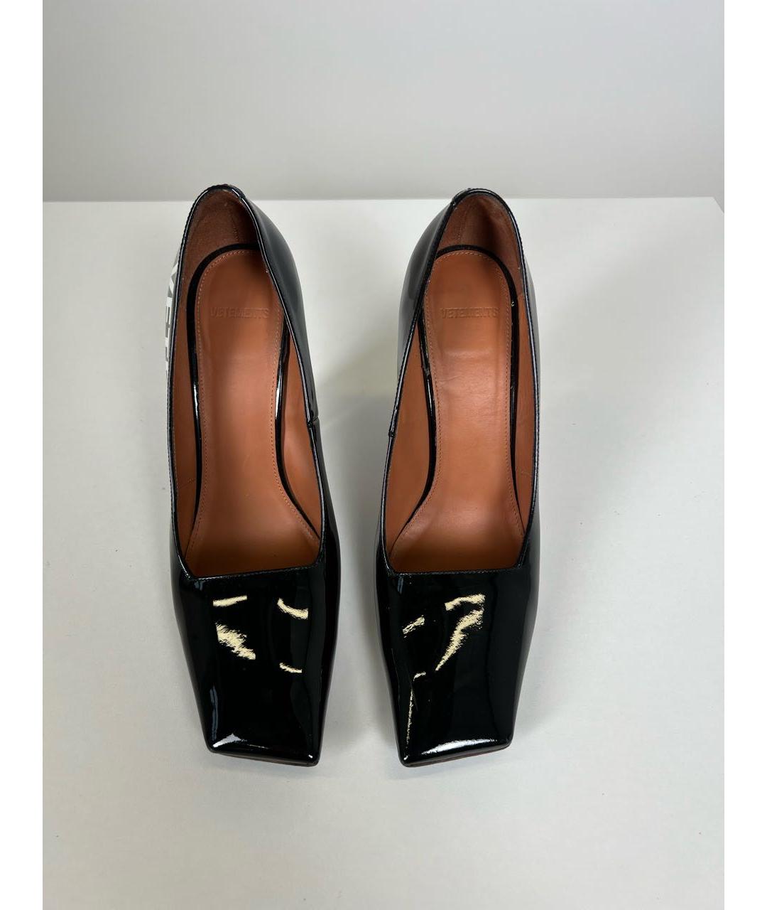VETEMENTS Черные туфли из лакированной кожи, фото 9