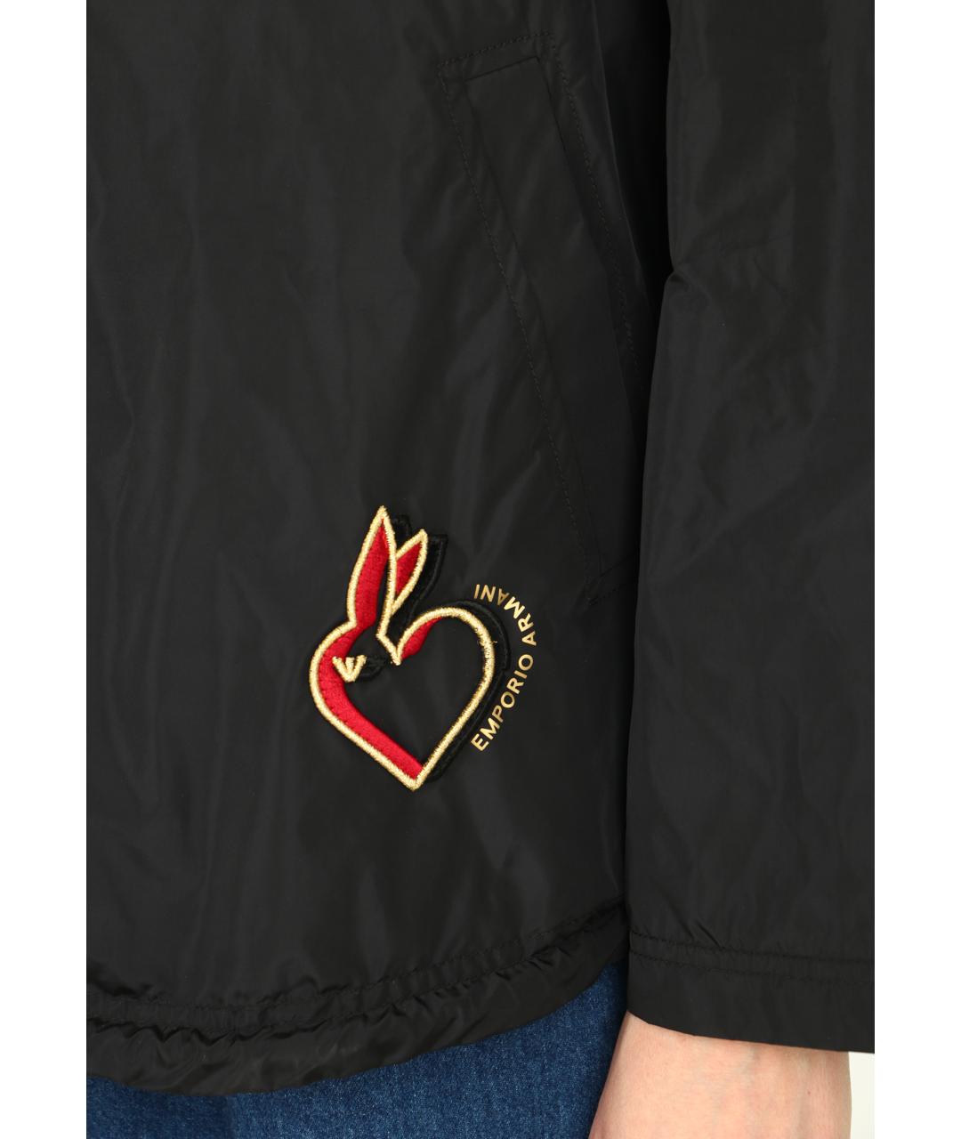 EMPORIO ARMANI Черная полиамидовая куртка, фото 4