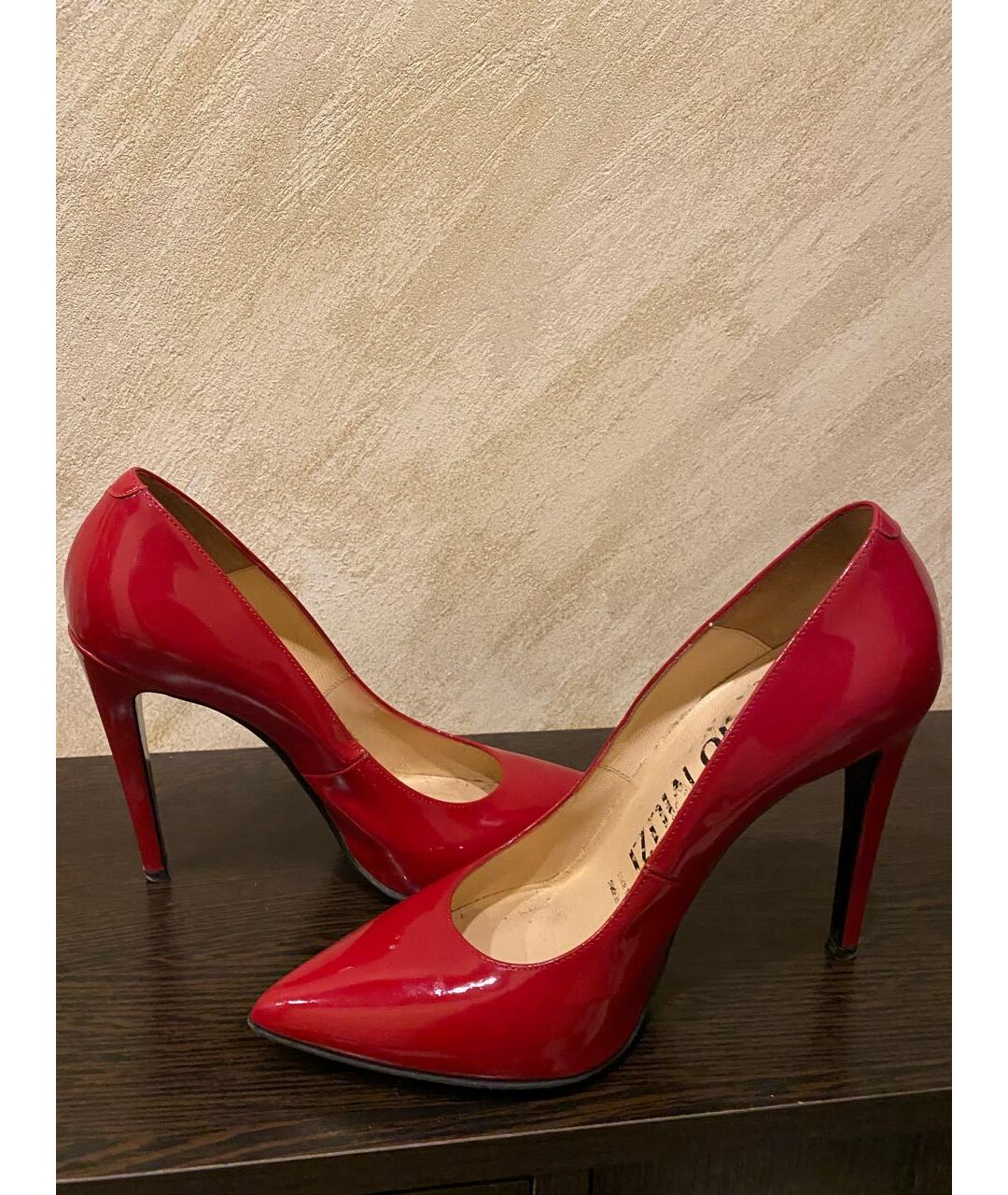 NANDO MUZI Красные туфли из лакированной кожи, фото 4