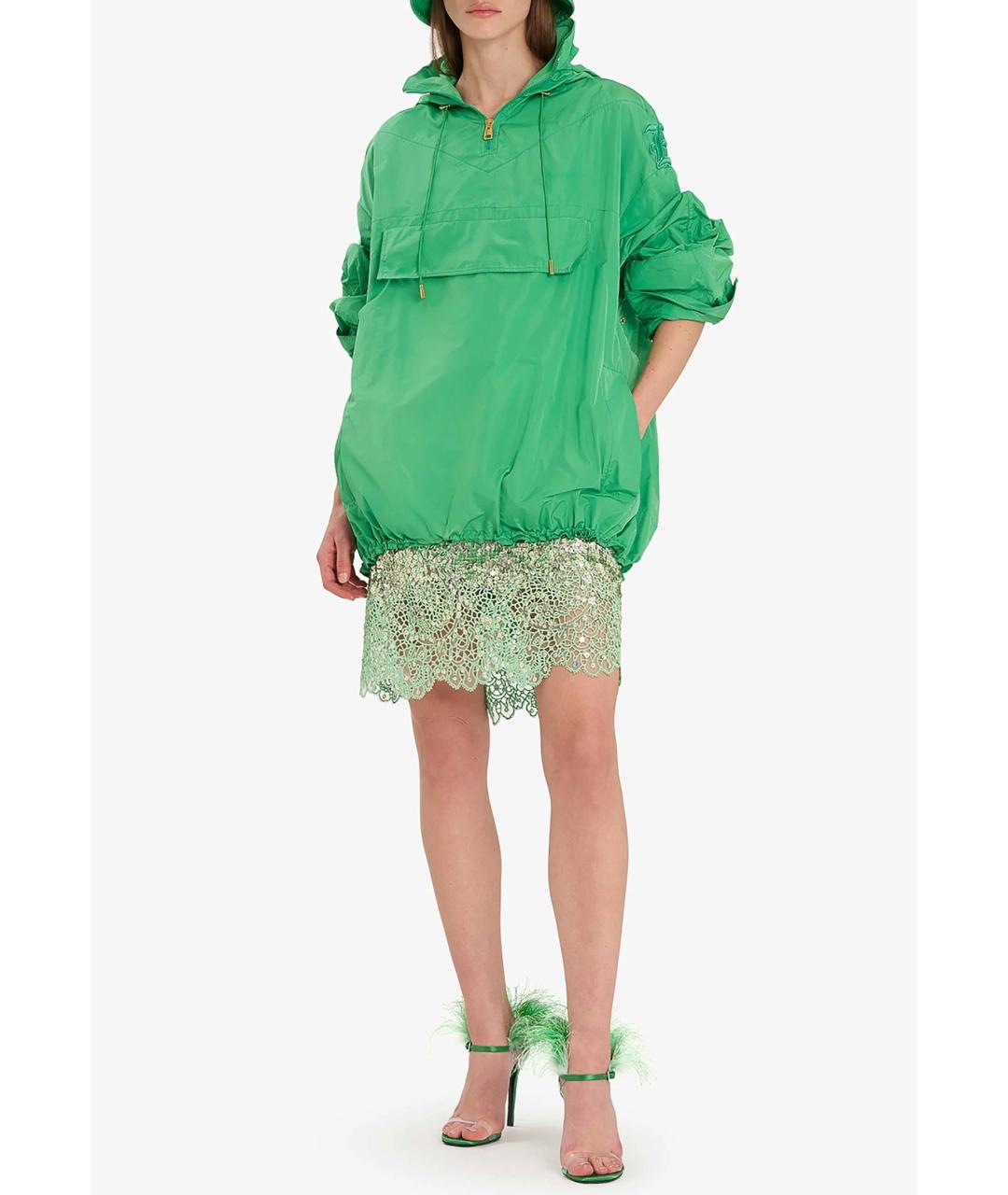 ERMANNO SCERVINO Зеленая полиэстеровая куртка, фото 2