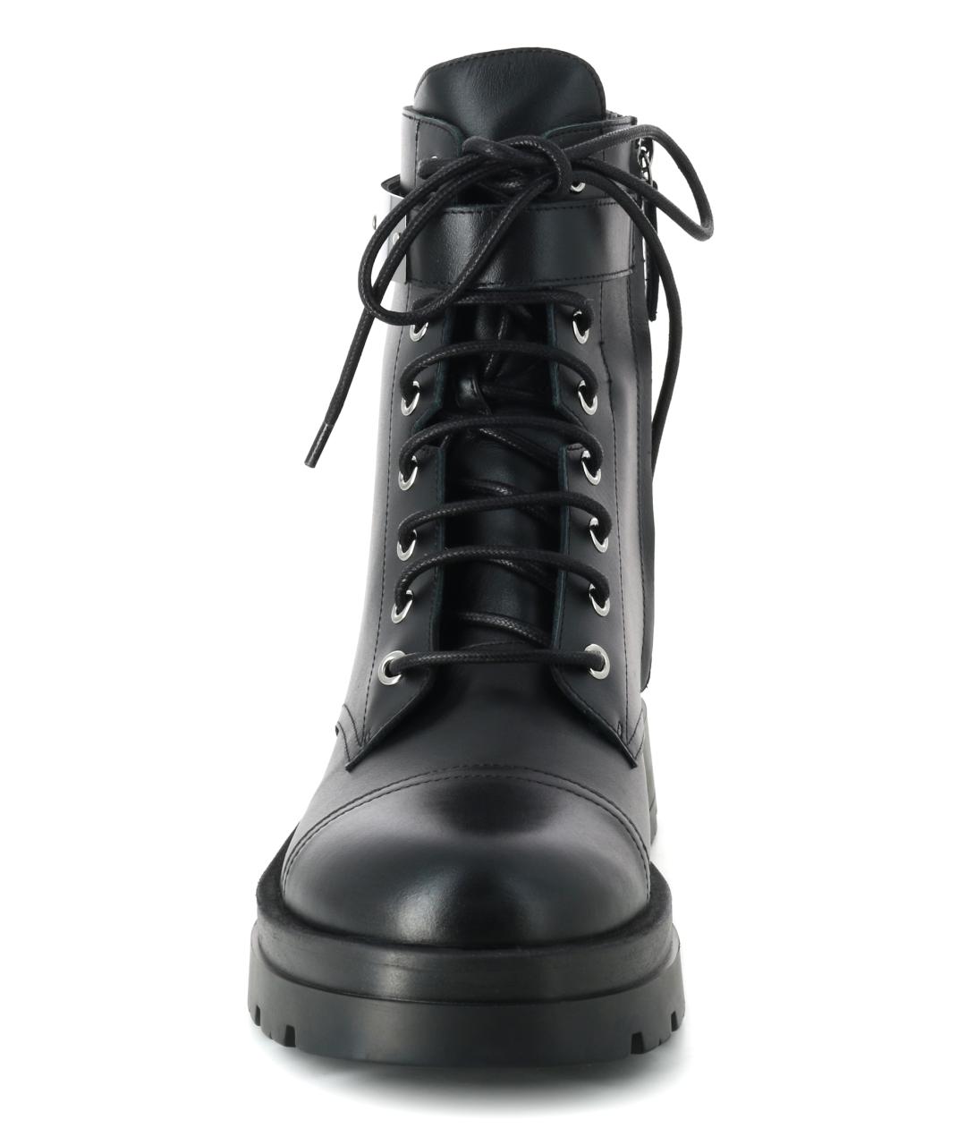 GIUSEPPE ZANOTTI DESIGN Черные кожаные высокие ботинки, фото 4