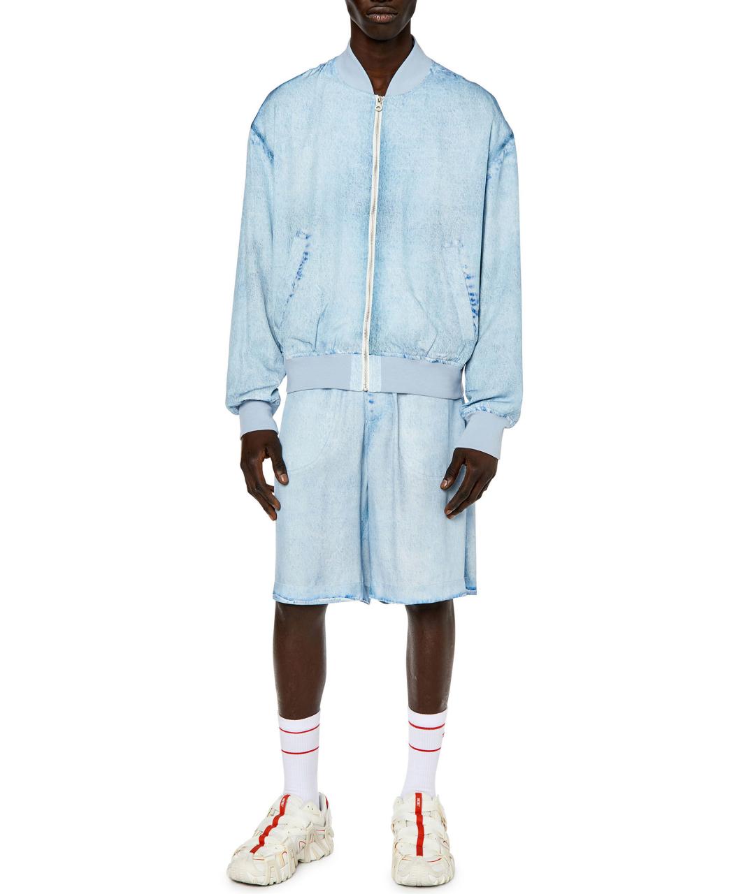 DIESEL Голубая вискозная спортивная куртка, фото 2