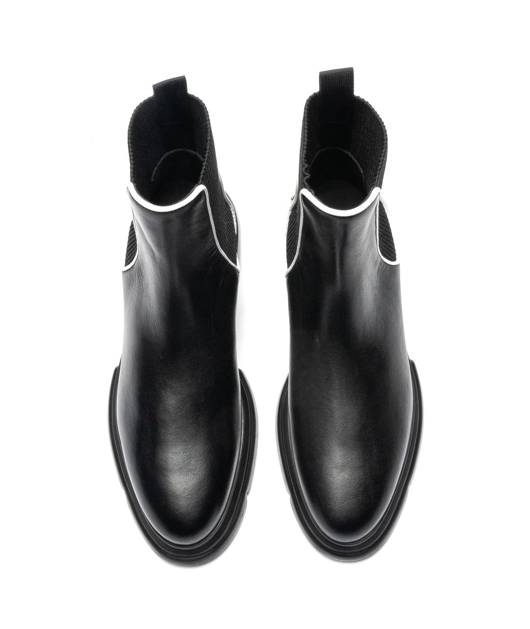 EMPORIO ARMANI Черные кожаные ботинки, фото 4