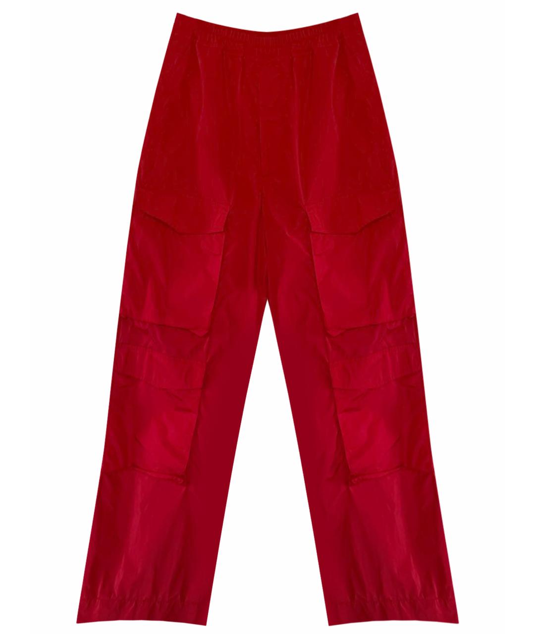 DRIES VAN NOTEN Красные полиамидовые повседневные брюки, фото 1