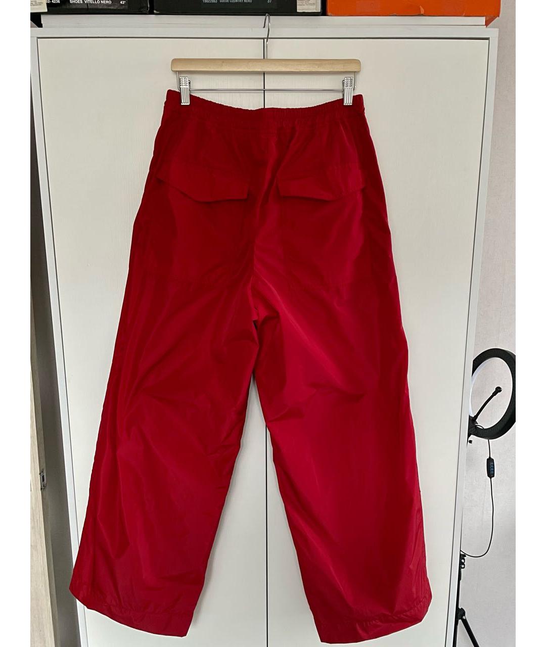 DRIES VAN NOTEN Красные полиамидовые повседневные брюки, фото 2