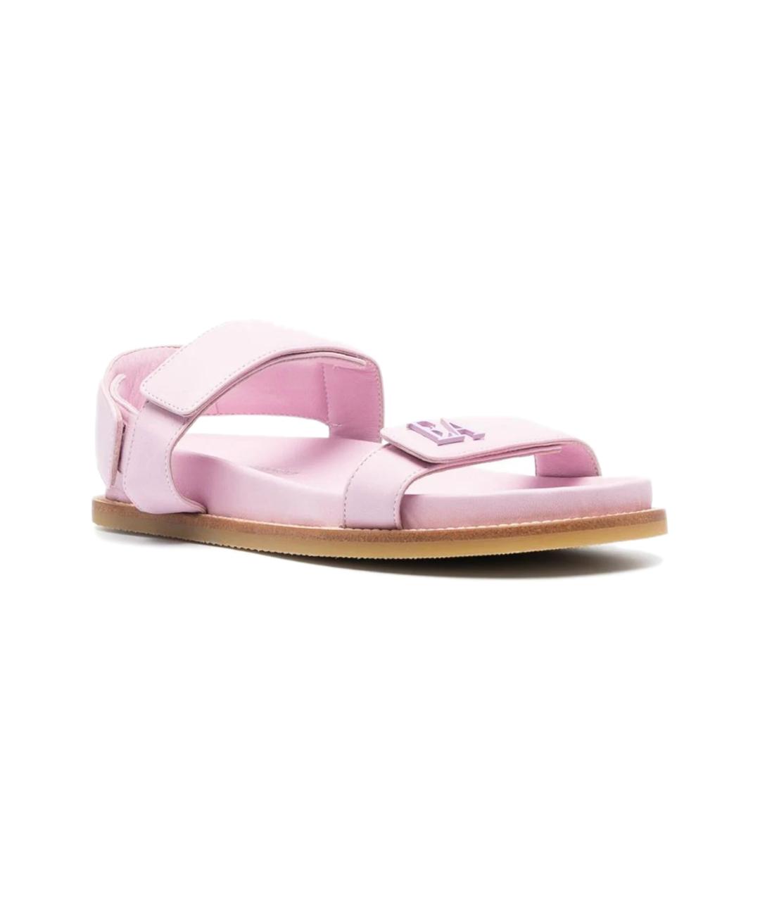 EMPORIO ARMANI Розовые кожаные сандалии, фото 3