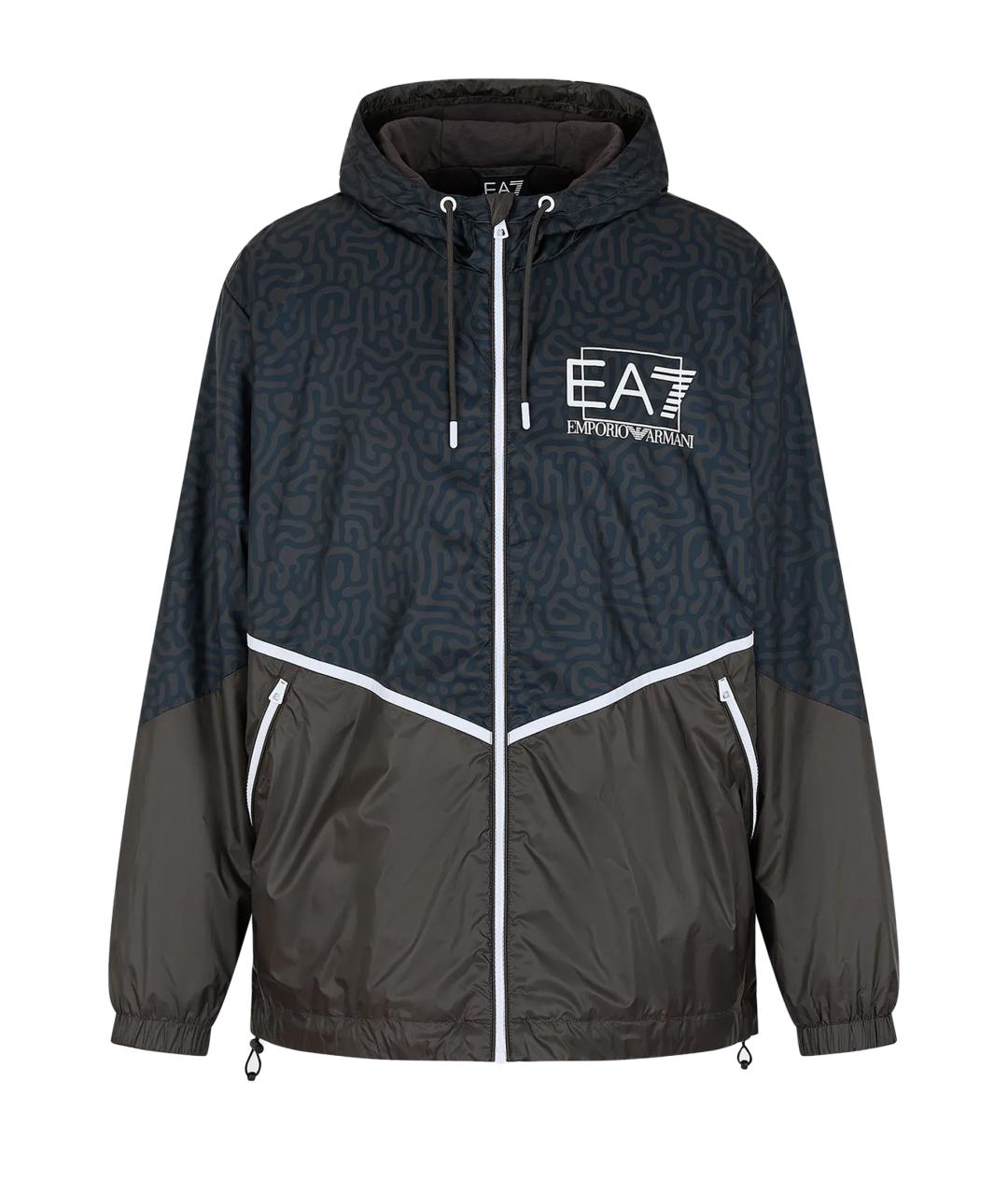 EA7 Серая полиэстеровая куртка, фото 1