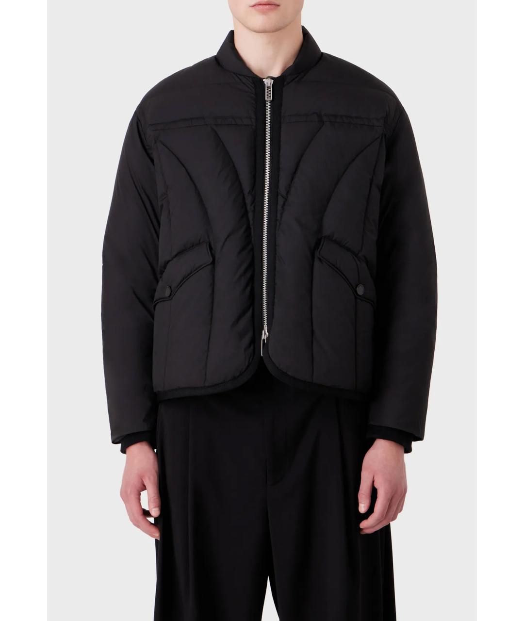EMPORIO ARMANI Черная полиамидовая спортивная куртка, фото 4