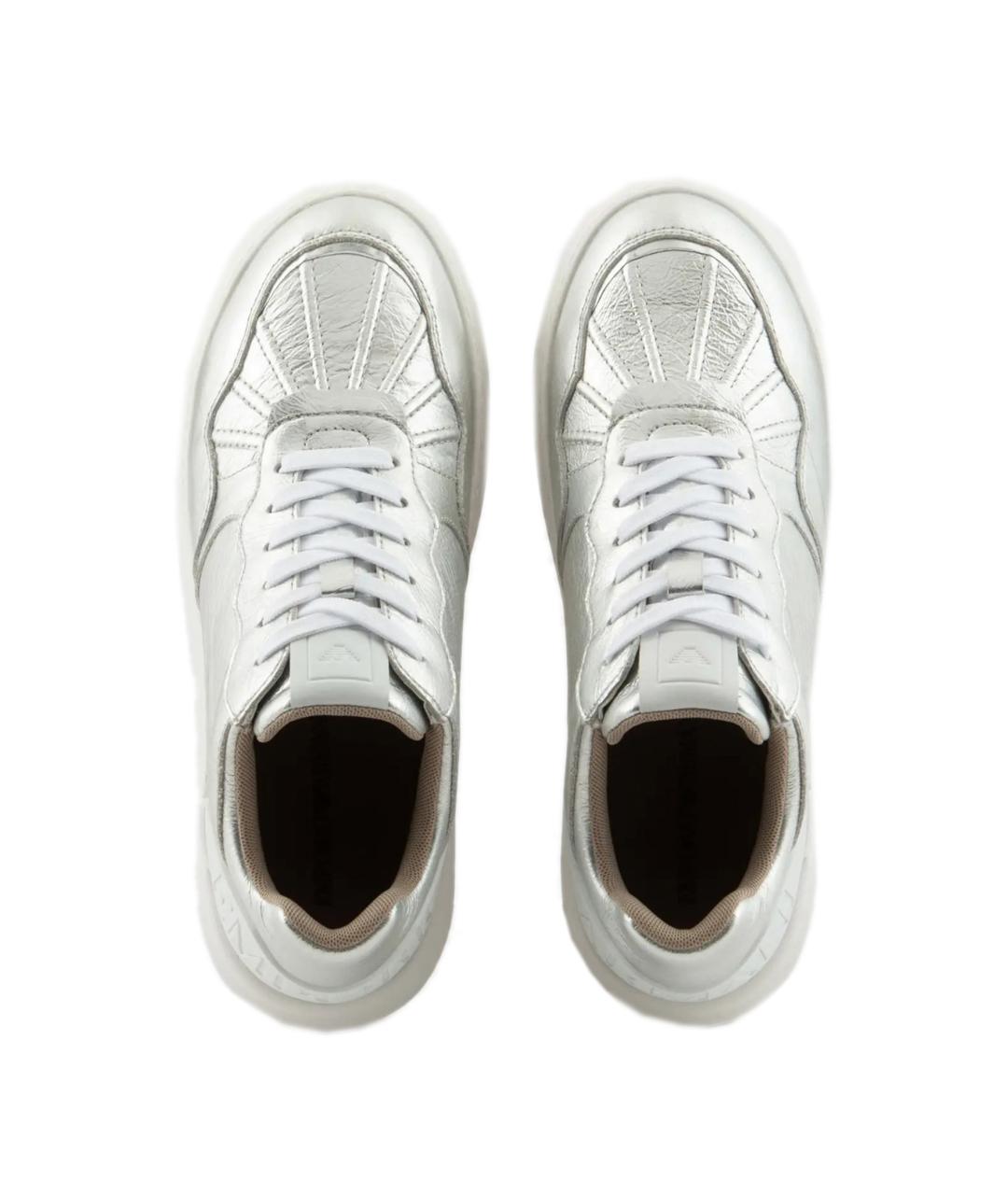 EMPORIO ARMANI Белые кожаные кроссовки, фото 2