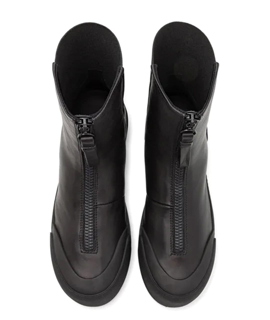 EMPORIO ARMANI Черные кожаные ботинки, фото 3