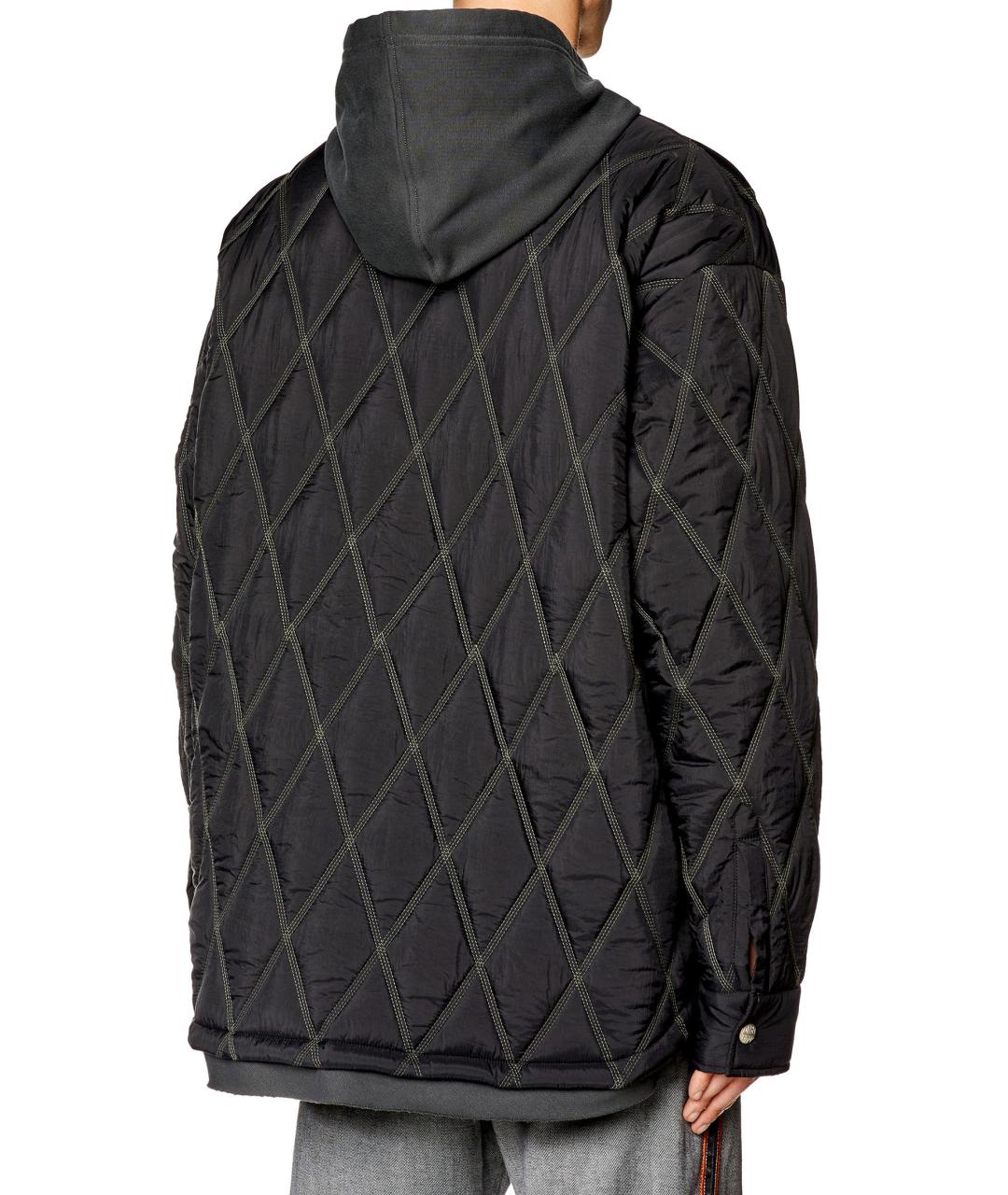 DIESEL Черная полиамидовая куртка, фото 3