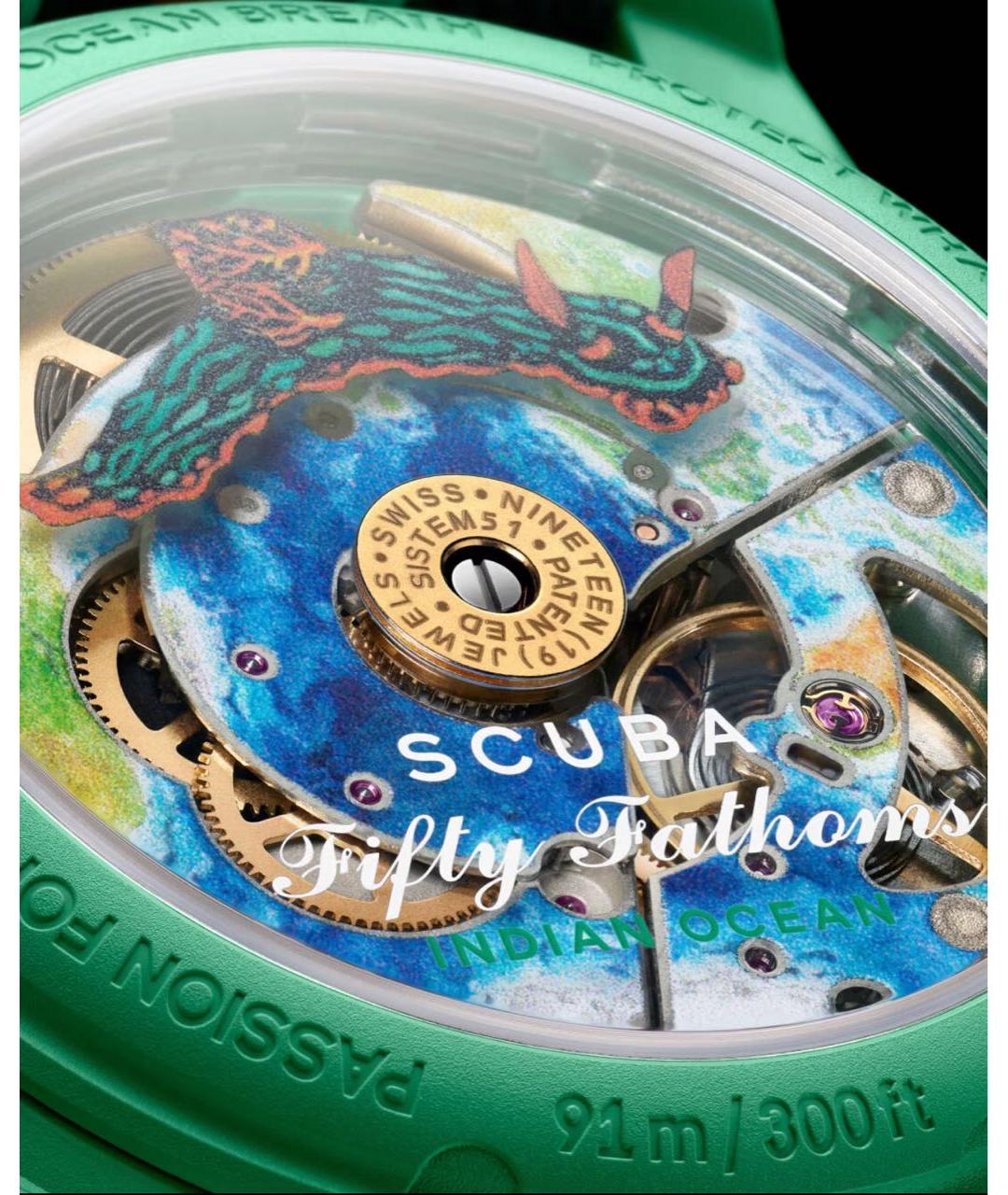 Blancpain Зеленые керамические часы, фото 6