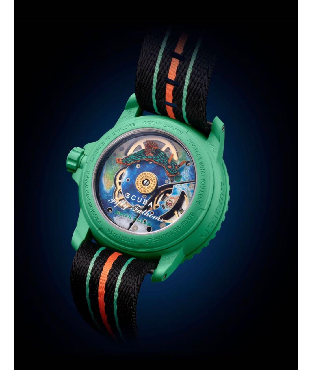 Blancpain Зеленые керамические часы, фото 2