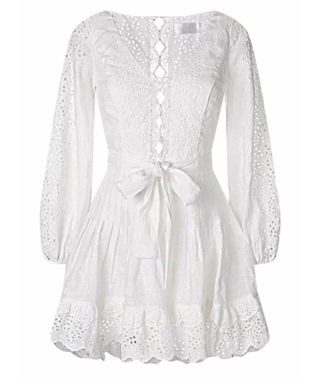 ZIMMERMANN Белое льняное коктейльное платье, фото 1