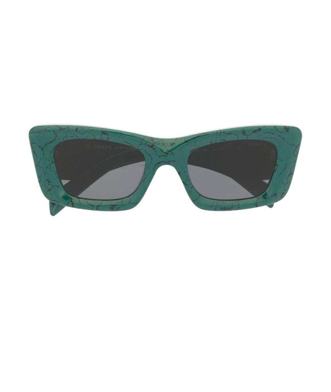 PRADA Зеленые пластиковые солнцезащитные очки, фото 1